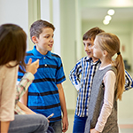 little kids talking